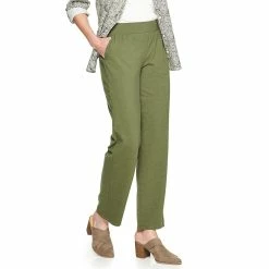 Women's Croft & Barrow® Easy Knit Straight-Leg Pants -Outlet Croft & Barrow Store 4517063 Olive