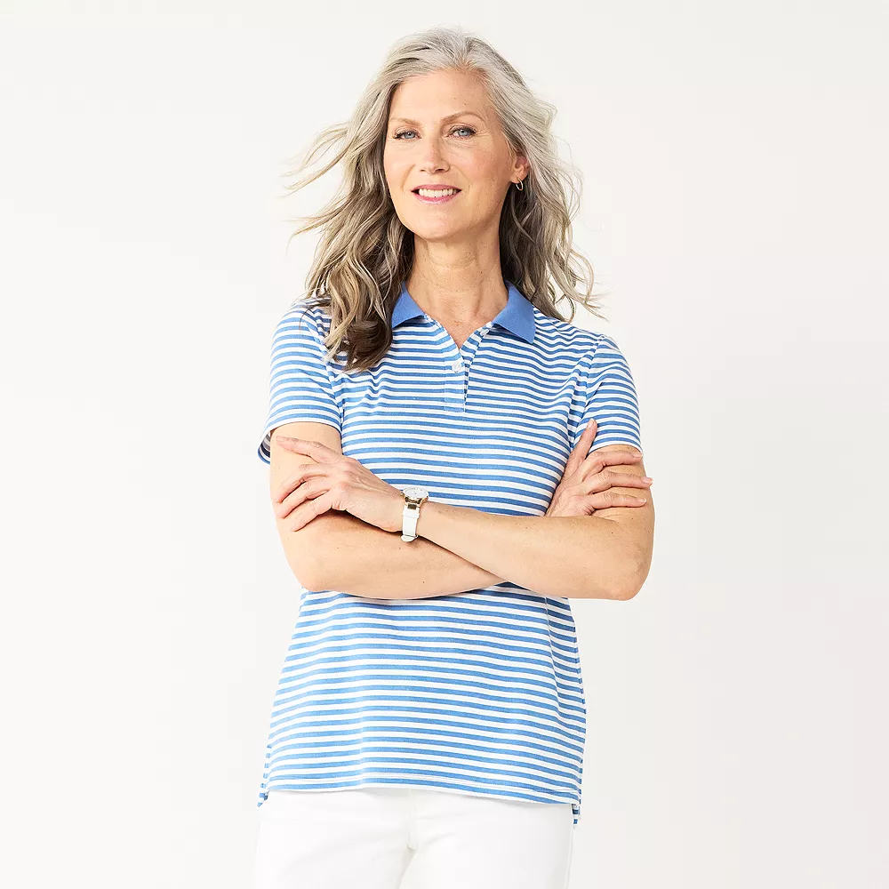 Petite Croft & Barrow® Essential Polo Shirt 5 Petite Croft & Barrow® Essential Polo Shirt - Image 5