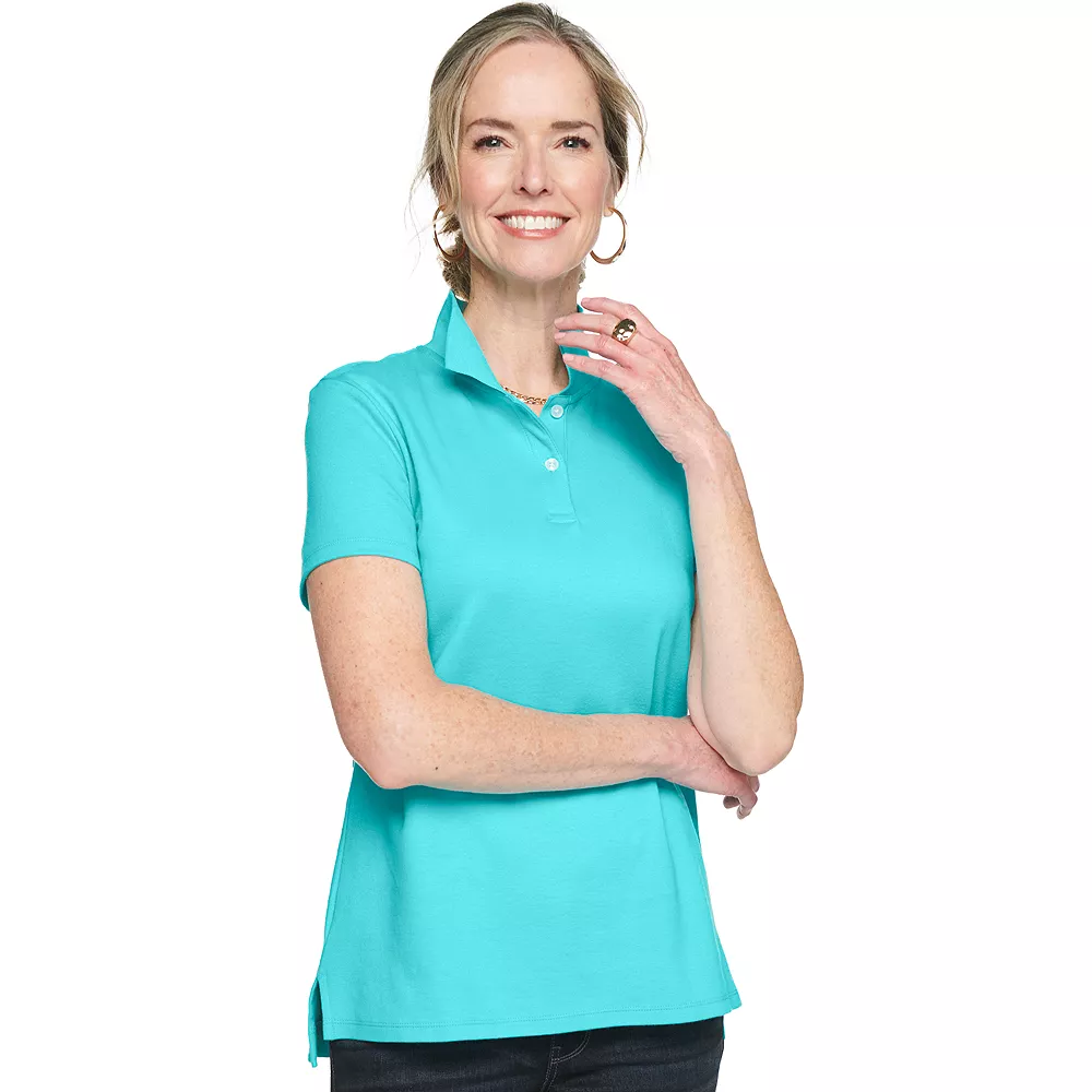 Petite Croft & Barrow® Essential Polo Shirt 3 Petite Croft & Barrow® Essential Polo Shirt - Image 3