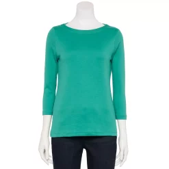 Women's Croft & Barrow® Boatneck Top -Outlet Croft & Barrow Store 4556649 Jade
