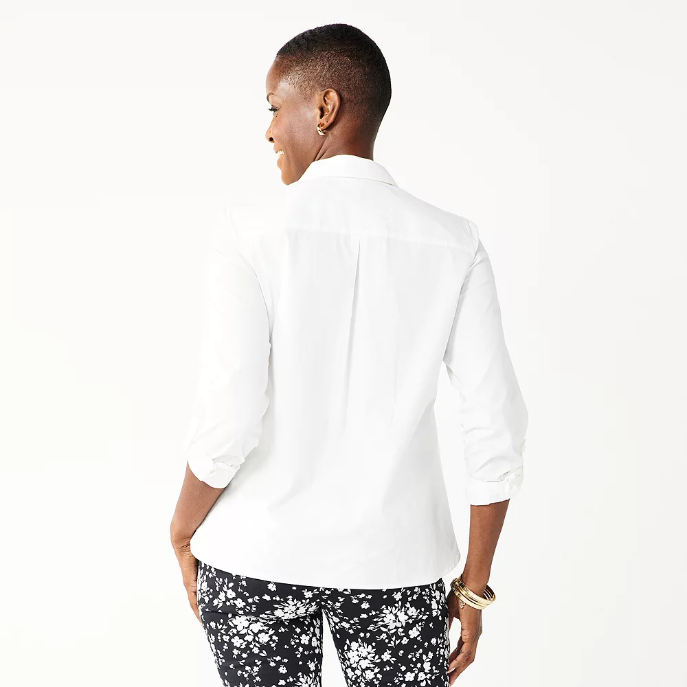 Women's Croft & Barrow® Essential Comfort Stretch Shirt 36 Women's Croft & Barrow® Essential Comfort Stretch Shirt - Image 36