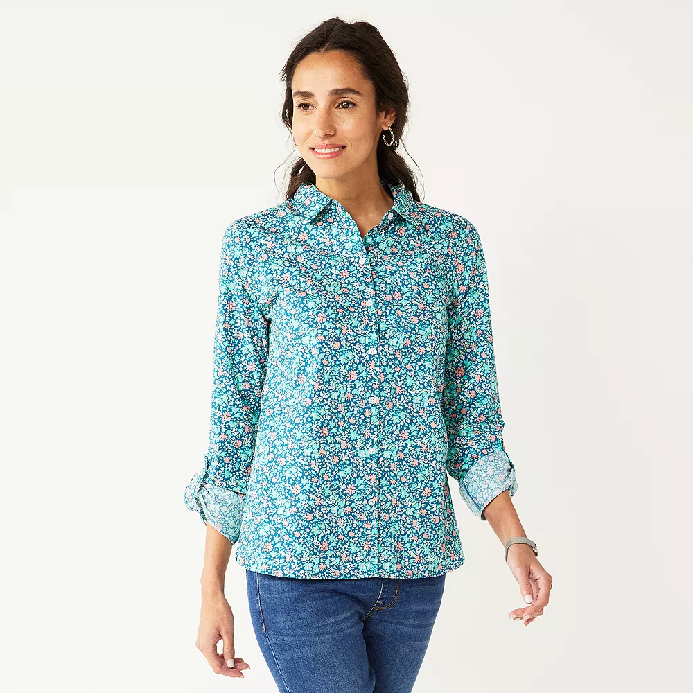 Women's Croft & Barrow® Essential Comfort Stretch Shirt 16 Women's Croft & Barrow® Essential Comfort Stretch Shirt - Image 16