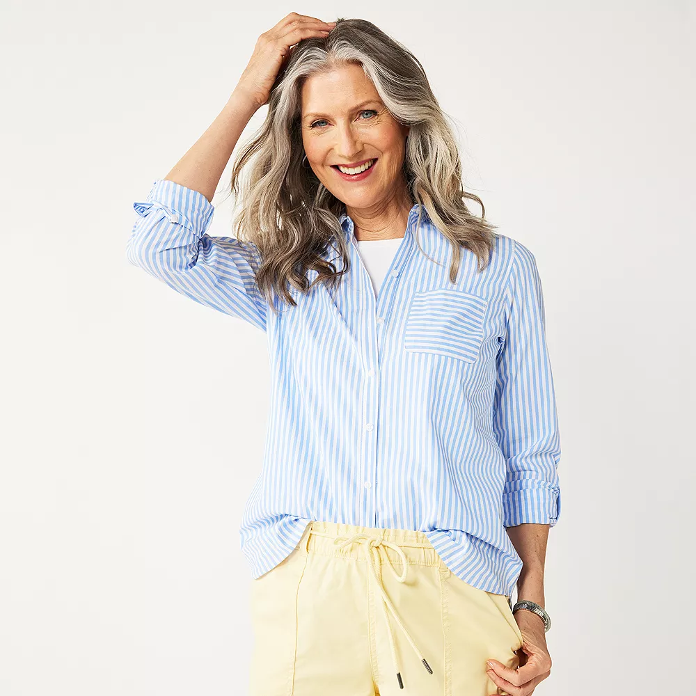 Women's Croft & Barrow® Essential Comfort Stretch Shirt 5 Women's Croft & Barrow® Essential Comfort Stretch Shirt - Image 5