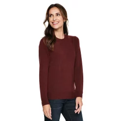 Women's Croft & Barrow® Extra Soft Crewneck Sweater -Outlet Croft & Barrow Store 4922627 Plum