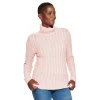 Women's Croft & Barrow® Extra Soft Cable-Knit Turtleneck Sweater