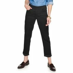Petite Croft & Barrow® Pull-On Girlfriend Jeans 7 Petite Croft & Barrow® Pull-On Girlfriend Jeans -Outlet Croft & Barrow Store 4928590 Black