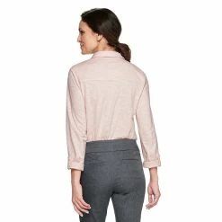 Women's Croft & Barrow® Soft Roll-Tab Shirt -Outlet Croft & Barrow Store 4971863 ALT