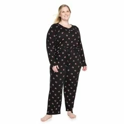 Plus Size Croft & Barrow® Textured Knit Henley Long Sleeve Pajama Top & Pajama Pants Sleep Set 7 Plus Size Croft & Barrow® Textured Knit Henley Long Sleeve Pajama Top & Pajama Pants Sleep Set -Outlet Croft & Barrow Store 5011079 ALT2