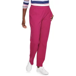 Petite Croft & Barrow® Easy Knit Straight-Leg Pants -Outlet Croft & Barrow Store 5011472 Berry