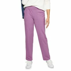 Petite Croft & Barrow® Easy Knit Straight-Leg Pants -Outlet Croft & Barrow Store 5011472 Violet