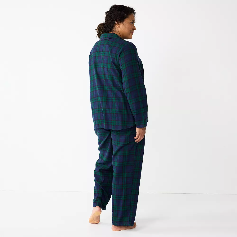 Plus Size Croft & Barrow® Flannel Long Sleeve Pajama Shirt & Pajama Pants Set 3 Plus Size Croft & Barrow® Flannel Long Sleeve Pajama Shirt & Pajama Pants Set - Image 3