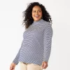 Plus Size Croft & Barrow® Essential Mockneck Top