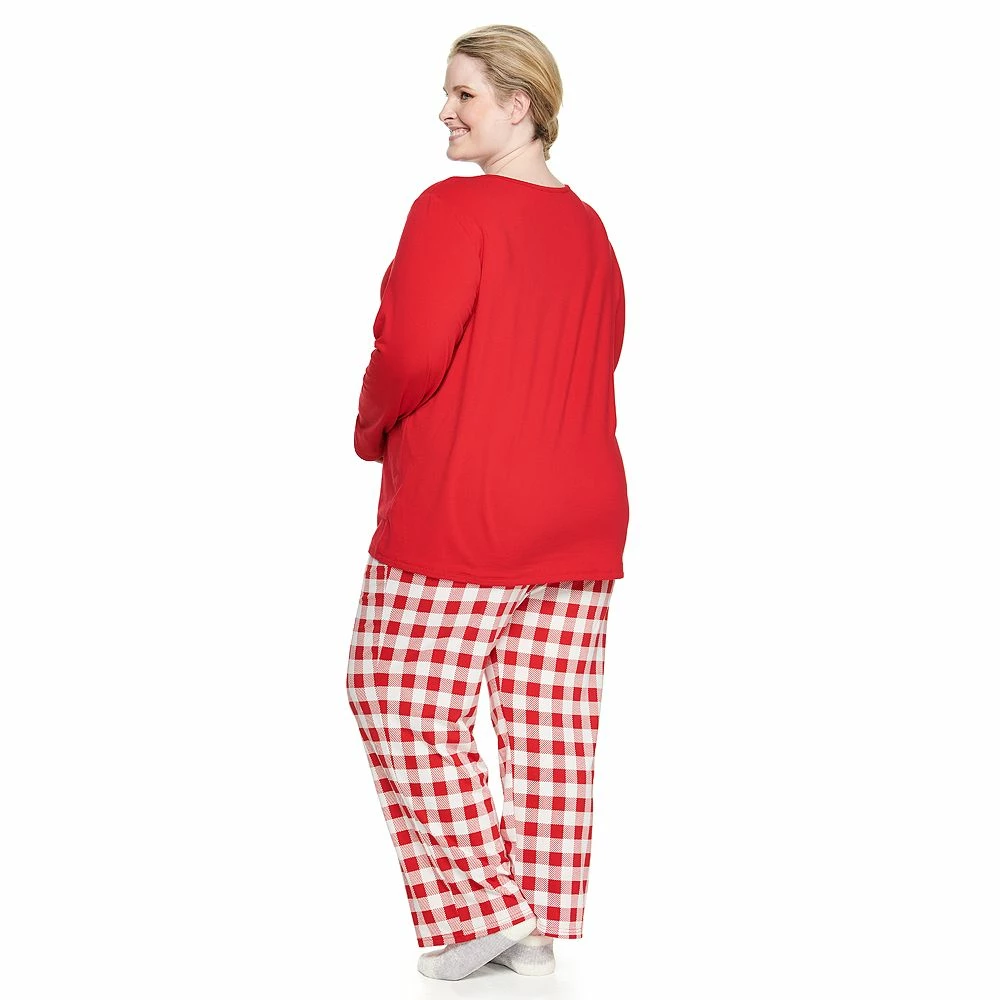 Plus Size Croft & Barrow® Long Sleeve Pajama Top & Pajama Pants Set 5 Plus Size Croft & Barrow® Long Sleeve Pajama Top & Pajama Pants Set - Image 5