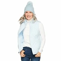 Women's Croft & Barrow® Woven Quilted Vest -Outlet Croft & Barrow Store 5069324 Mint