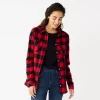 Women's Croft & Barrow® The Extra Soft Plaid Flannel Shirt