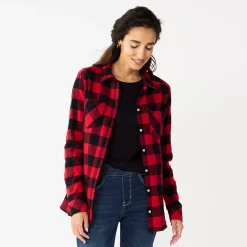 Women's Croft & Barrow® The Extra Soft Plaid Flannel Shirt
