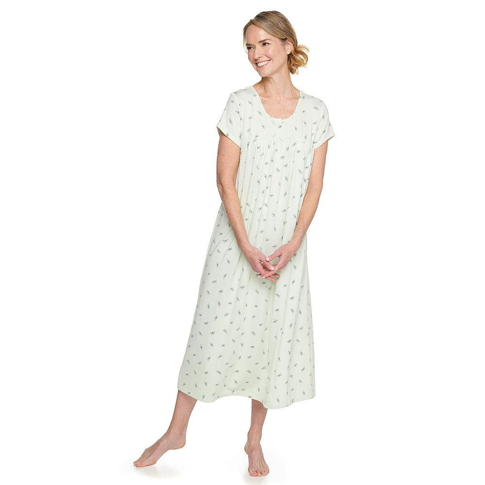 Women's Croft & Barrow® Short Sleeve Henley Nightgown 5 Women's Croft & Barrow® Short Sleeve Henley Nightgown - Image 5