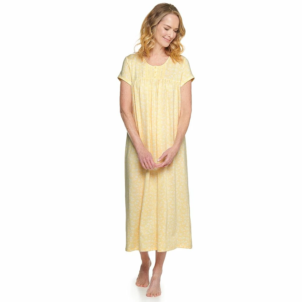 Women's Croft & Barrow® Short Sleeve Henley Nightgown 3 Women's Croft & Barrow® Short Sleeve Henley Nightgown - Image 3