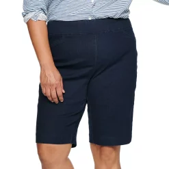 Plus Size Croft & Barrow® Effortless Stretch Bermuda Shorts -Outlet Croft & Barrow Store 5180986 Rinse Wash