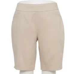 Plus Size Croft & Barrow® Effortless Stretch Bermuda Shorts -Outlet Croft & Barrow Store 5180986 Stonewall
