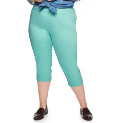 Plus Size Croft & Barrow® Effortless Stretch Capri Pants -Outlet Croft & Barrow Store 5181005 Aqua