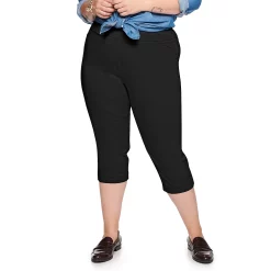 Plus Size Croft & Barrow® Effortless Stretch Capri Pants -Outlet Croft & Barrow Store 5181005 Black