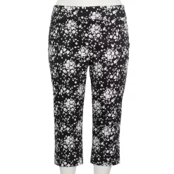 Plus Size Croft & Barrow® Effortless Stretch Capri Pants -Outlet Croft & Barrow Store 5181005 Black Floral