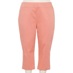 Plus Size Croft & Barrow® Effortless Stretch Capri Pants -Outlet Croft & Barrow Store 5181005 Coral