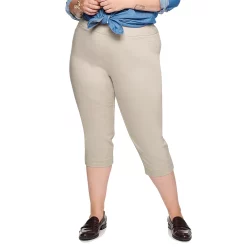 Plus Size Croft & Barrow® Effortless Stretch Capri Pants -Outlet Croft & Barrow Store 5181005 Stonewall