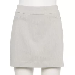Petite Croft & Barrow® Effortless Stretch Skort -Outlet Croft & Barrow Store 5188851 Heather Smoke