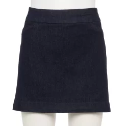 Petite Croft & Barrow® Effortless Stretch Skort -Outlet Croft & Barrow Store 5188851 Indigo Denim