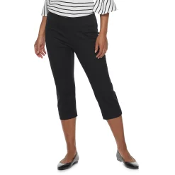 Petite Croft & Barrow® Effortless Stretch Capri Pants -Outlet Croft & Barrow Store 5188907 Black