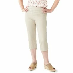 Petite Croft & Barrow® Effortless Stretch Capri Pants -Outlet Croft & Barrow Store 5188907 Stonewall
