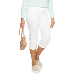 Petite Croft & Barrow® Effortless Stretch Capri Pants -Outlet Croft & Barrow Store 5188907 White