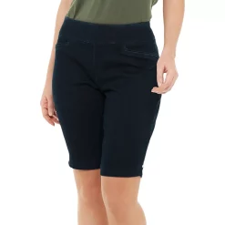 Petite Croft & Barrow® Effortless Stretch Bermuda Shorts -Outlet Croft & Barrow Store 5189799 Indigo Denim