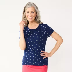 Petite Croft & Barrow® Essential Crewneck Tee