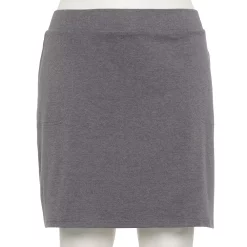 Plus Size Croft & Barrow® Easy Pull-On Skort -Outlet Croft & Barrow Store 5211682 Heather Gray