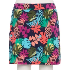 Plus Size Croft & Barrow® Easy Pull-On Skort -Outlet Croft & Barrow Store 5211682 Navy Floral