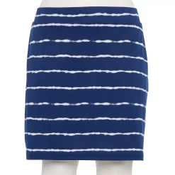 Plus Size Croft & Barrow® Easy Pull-On Skort -Outlet Croft & Barrow Store 5211682 Navy Stripe