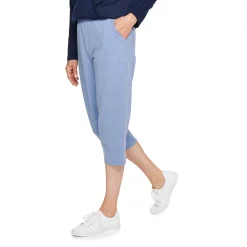 Petite Croft & Barrow® Easy Pull-On Knit Capri Pants -Outlet Croft & Barrow Store 5211701 Blue Heather