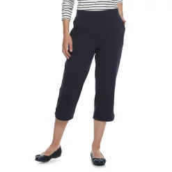 Petite Croft & Barrow® Easy Pull-On Knit Capri Pants