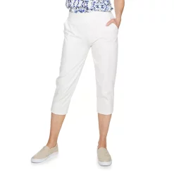Petite Croft & Barrow® Easy Pull-On Knit Capri Pants -Outlet Croft & Barrow Store 5211701 White