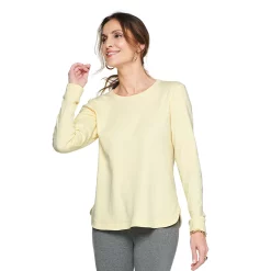 Women's Croft & Barrow® Athleisure Crewneck Sweatshirt 13 Women's Croft & Barrow® Athleisure Crewneck Sweatshirt -Outlet Croft & Barrow Store 5224371 Light Yellow