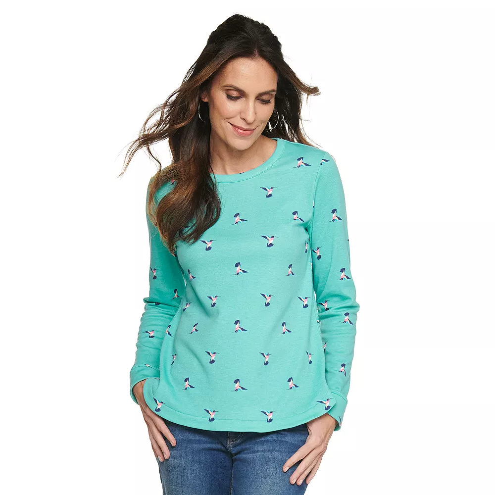 Women's Croft & Barrow® Athleisure Crewneck Sweatshirt 5 Women's Croft & Barrow® Athleisure Crewneck Sweatshirt - Image 5