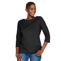 Petite Croft & Barrow® Boatneck Tee