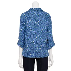 Petite Croft & Barrow® Roll-Tab Sleeve Popover Tunic 7 Petite Croft & Barrow® Roll-Tab Sleeve Popover Tunic -Outlet Croft & Barrow Store 5234637 ALT