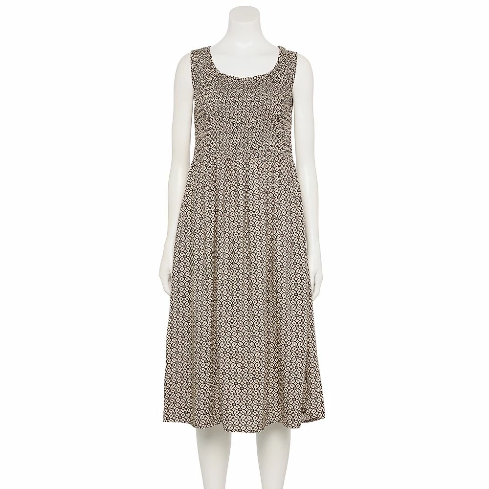 Petite Croft & Barrow® Smocked Swing Midi Dress 13 Petite Croft & Barrow® Smocked Swing Midi Dress - Image 13