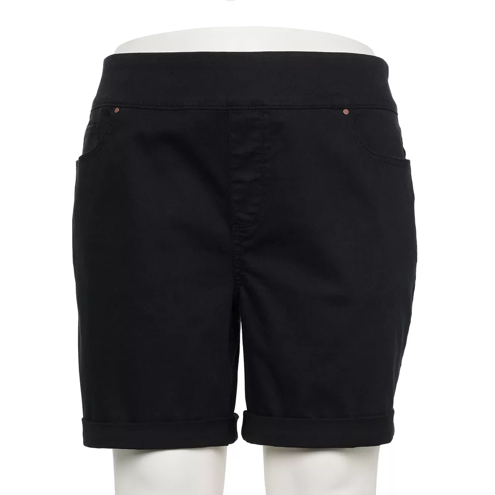 Plus Size Croft & Barrow® Pull-On Jean Shorts 3 Plus Size Croft & Barrow® Pull-On Jean Shorts - Image 3