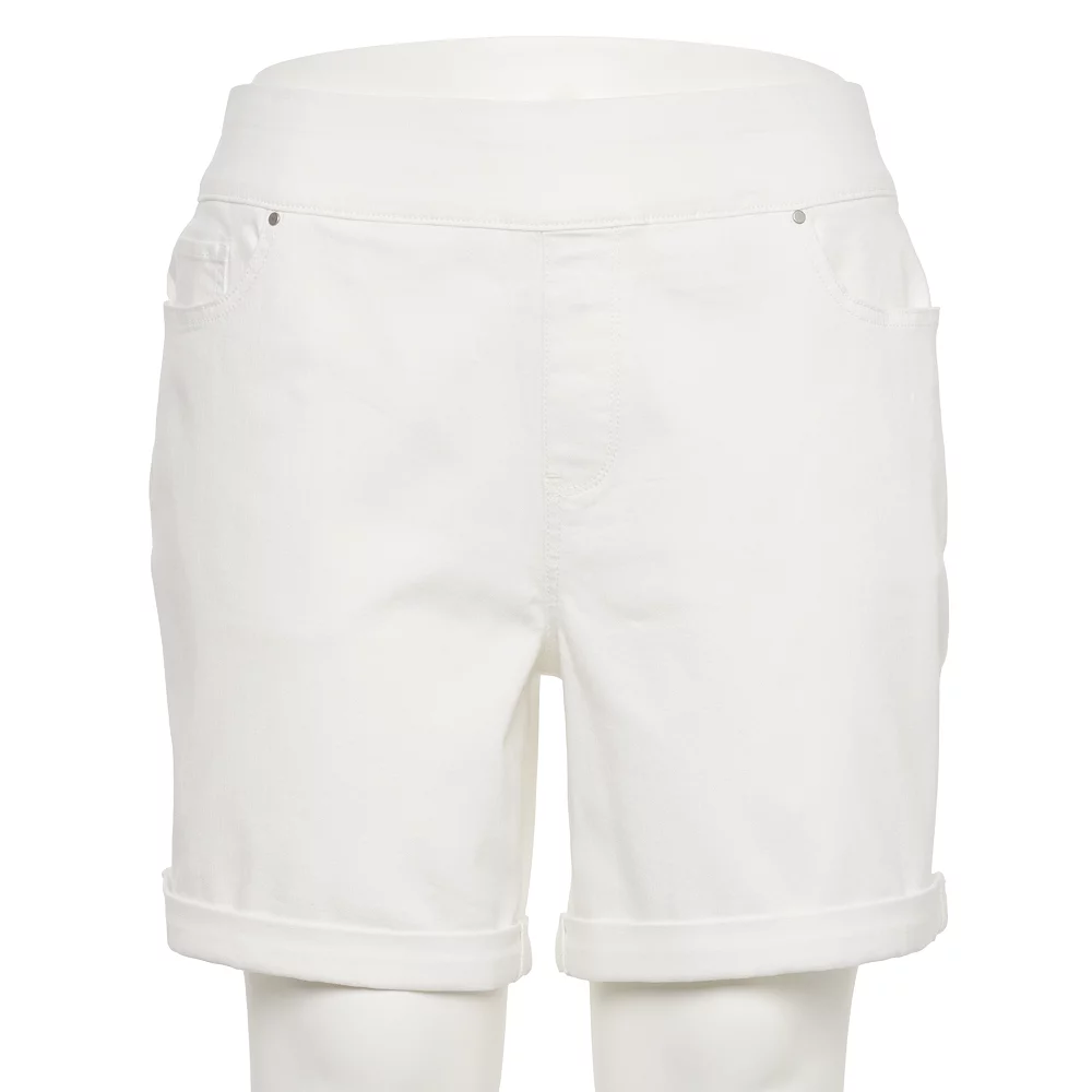Plus Size Croft & Barrow® Pull-On Jean Shorts 4 Plus Size Croft & Barrow® Pull-On Jean Shorts - Image 4