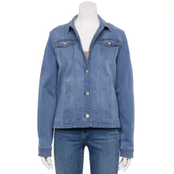 Women's Croft & Barrow® Jean Jacket -Outlet Croft & Barrow Store 5287832 Light Wash